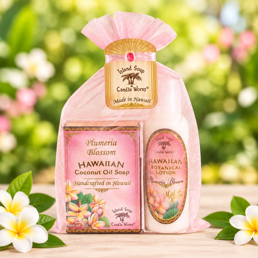 Plumeria Blossom Organza Gift Set